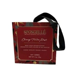 Spongelle Body Wash Infused Buffer New CHERRY TONKA MUSK 14 Uses Clean Exfoliate